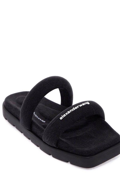 Alexander Wang Jay Square Toe Denim Sandals