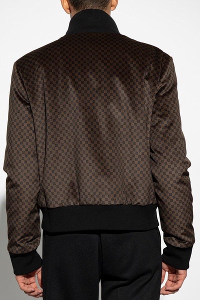 Balmain Monogrammed Zip-Up Bomber Jacket