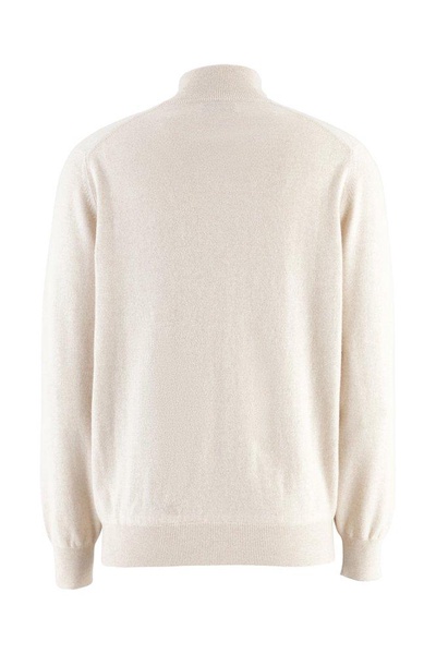 Brunello Cucinelli Funnel-Neck Knitted Polo Shirt