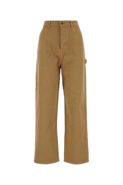 Miu Miu Logo Appliqué Straight-Leg Trousers