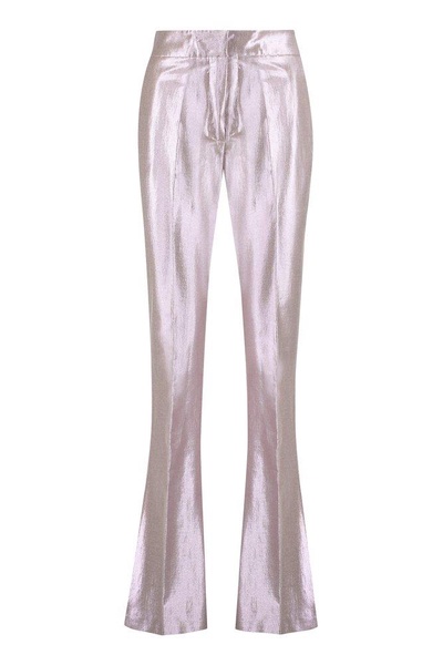 Genny Metallic Effect Flared Trousers