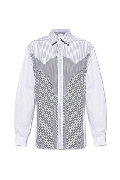 Maison Margiela Panelled Striped Button-Up Shirt