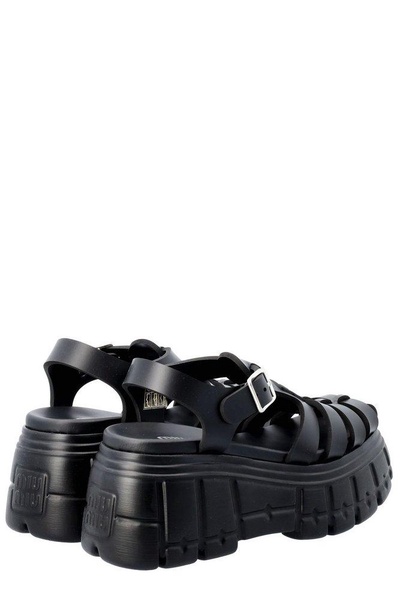 Miu Miu Ankle Strapped Caged Sandals