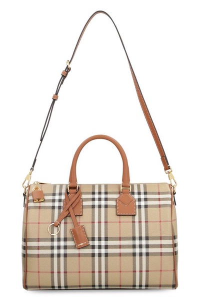 Burberry Vintage Check Pattern Medium Bowling Bag