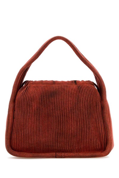 Brick Cotton Blend Small Ryan Handbag