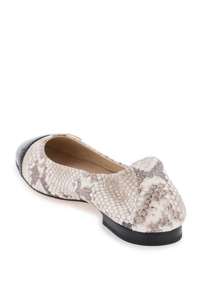 Snake Graphic Printed Slip-On Ballet Flats