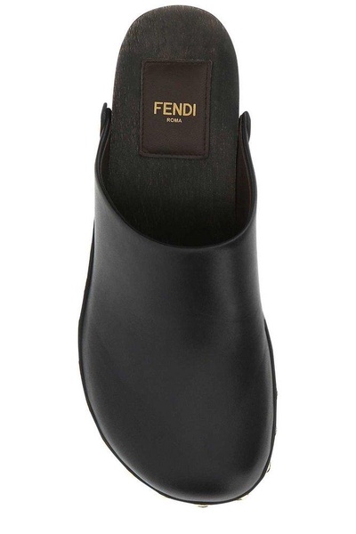 Fendi Baguette Show Medium-Heel Cloggs