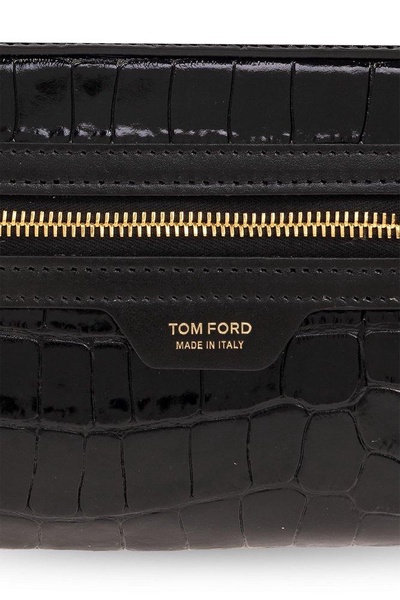 Tom Ford Embossed Zip-Up Clutch Bag