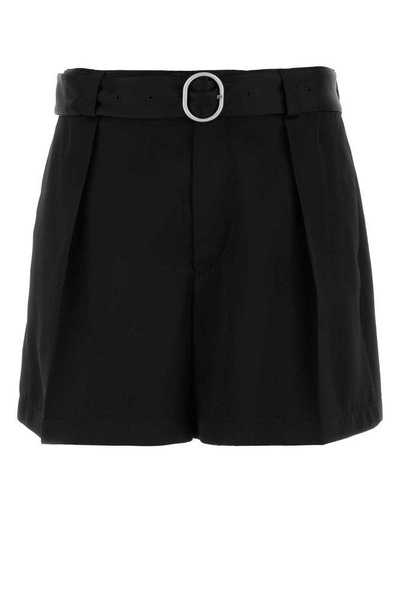 Jil Sander Man Black Viscose Blend Bermuda Shorts