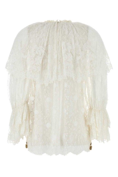 Chloé Gathered Lace Top