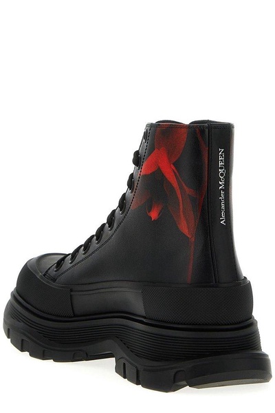 Alexander McQueen Tread Slick Lace-Up Ankle Boots