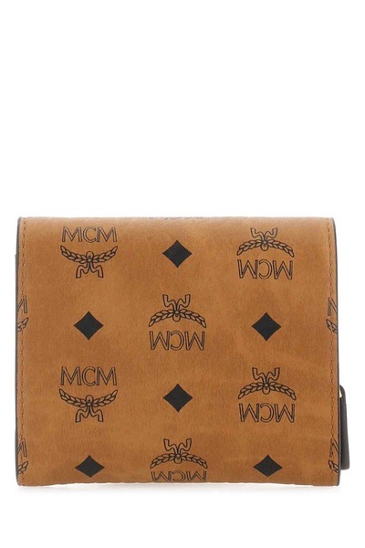 MCM All-Over Logo Printed Wallet