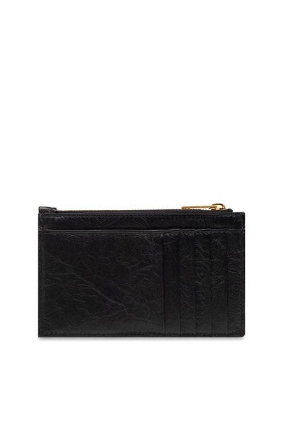 Women's Crush Long Coin And Card Holder Quilted in Black