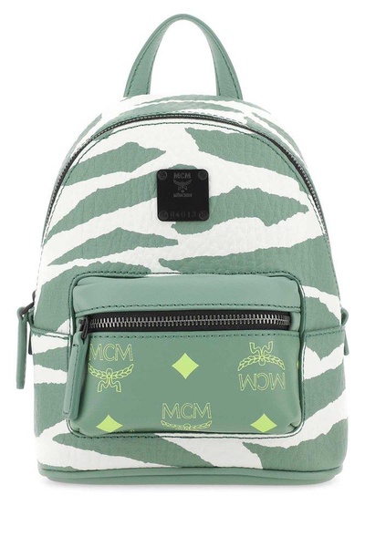 MCM Animal Printed Logo Patch Detailed Backpack