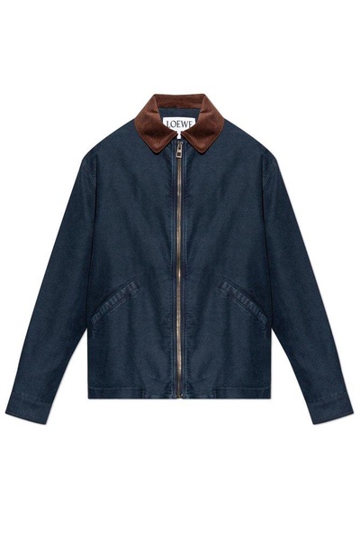 Loewe Corduroy Collar Zip-Up Jacket