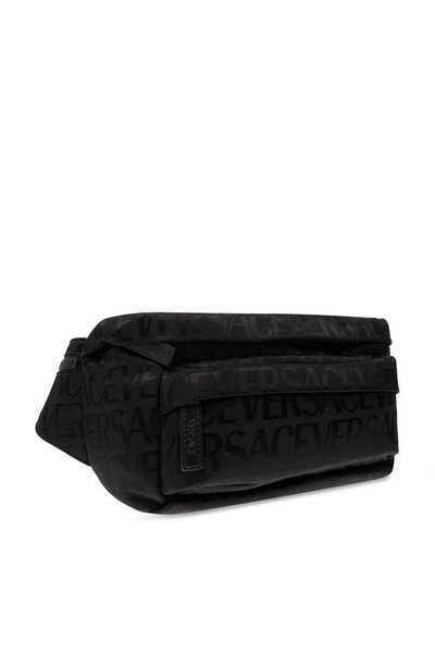 Versace Allover Logo Printed Belt Bag