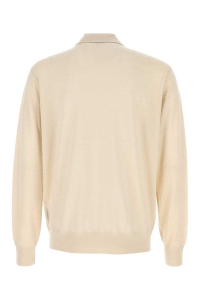 Dries Van Noten Long-Sleeved Knitted Polo Shirt