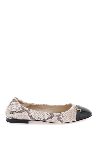 Snake Graphic Printed Slip-On Ballet Flats