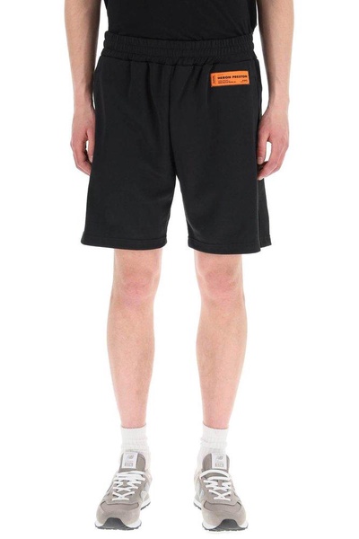 Heron Preston Logo Patch High Waist Track Shorts