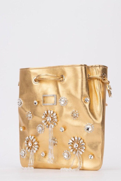 Roger Vivier Crystal-Embellished Bucket Bag