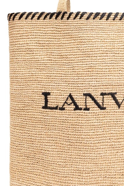 Lanvin Logo Embroidered Top Handle Bag