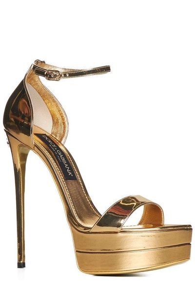 Dolce & Gabbana Metallic Platform Sandals