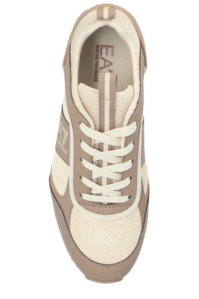 Ea7 Emporio Armani Logo-Printed Panelled Low-Top Sneakers