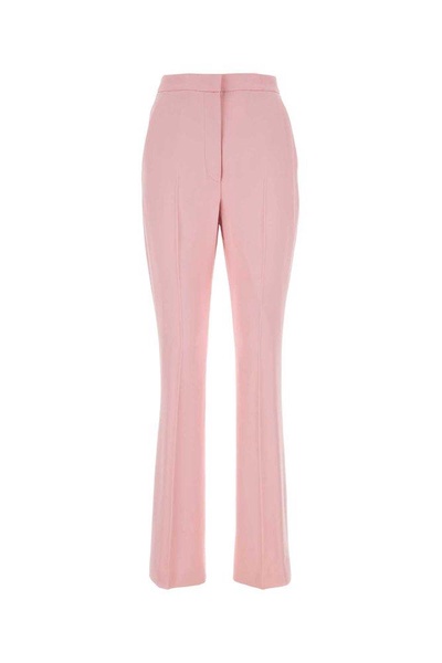 Alexander Mcqueen Woman Pastel Pink Crepe Cigarette Pant