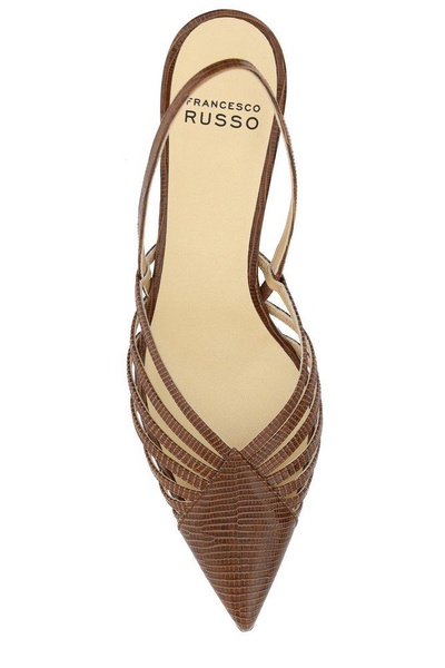 Francesco Russo Slingback Pointed-Toe Pumps