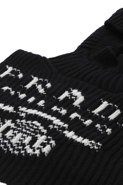 Prada Logo Intarsia Knit Balaclava