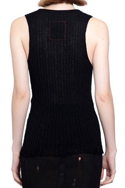 Uma Wang Frayed Hem Knitted Tank Top