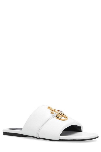 JW Anderson JW Anchor Logo-Plaque Open Toe Slides