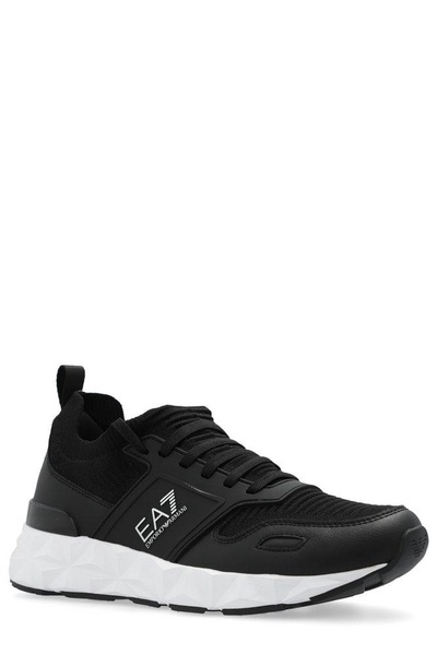 Ea7 Emporio Armani Logo Embossed Lace-Up Sneakers