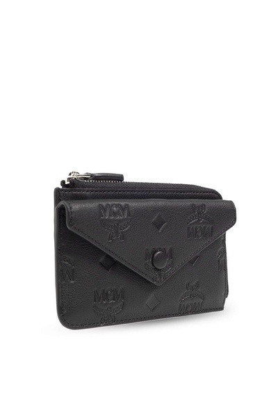 MCM Logo Detailed Zipped Card Holder