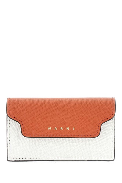 Marni Logo Print Two-Tone Coin Purse