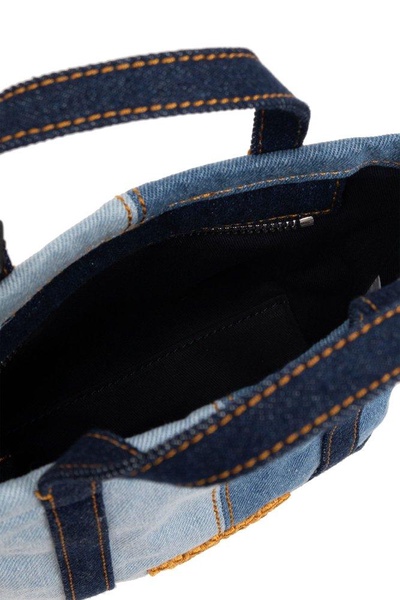 Maison Kitsuné Fox Head Panelled Denim Tote Bag