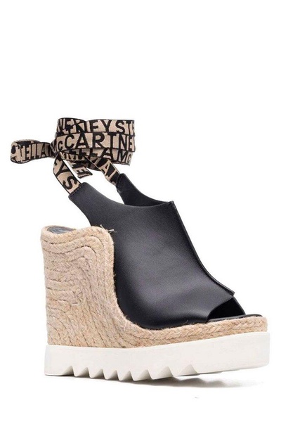 Stella McCartney Gaia Open Toe Wedge Espadrilles