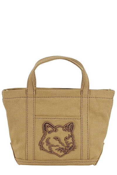 Maison Kitsuné Fox Head Embroidered Mini Tote Bag