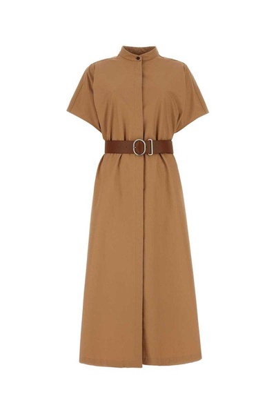 Jil Sander Short-Sleeved Belted Shirt Dress