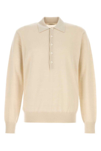 Dries Van Noten Long-Sleeved Knitted Polo Shirt