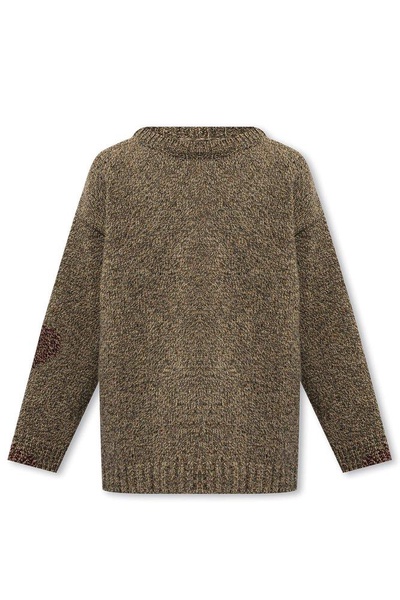 Maison Margiela Mended Intarsia-Knitted Crewneck Jumper