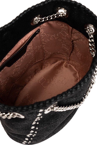 Stella McCartney Falabella Logo Charm Studded Bucket Bag