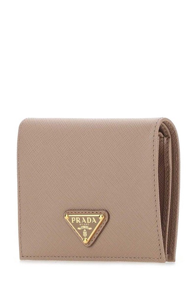 Prada Logo Plaque Small Wallet