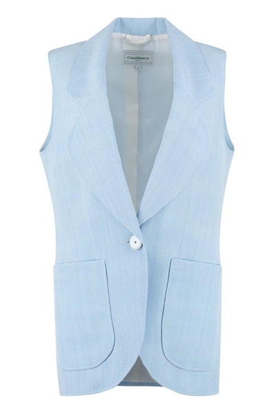 Casablanca Single-Breasted Sleeveless Gilet