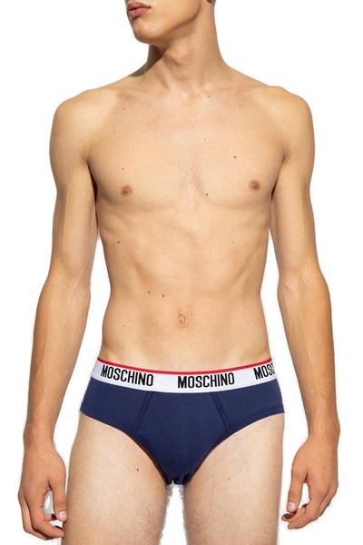 Moschino Logo Waistband 2-Pack Briefs