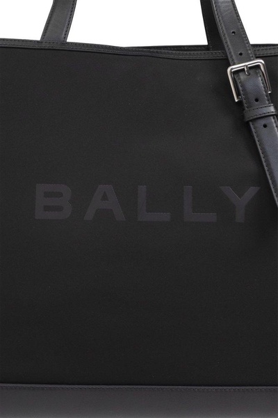 Bally Logo Printed Open Top Shopper Bag