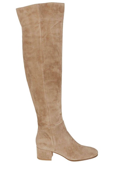 Gianvito Rossi Rounded-Toe Knee-High Boots