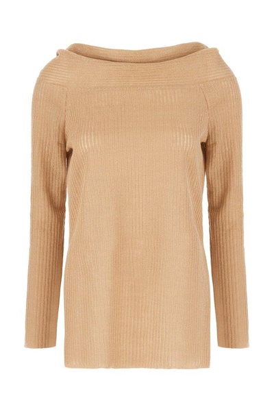 Alberta Ferretti Boat Neck Raglan Sleeved Jumper