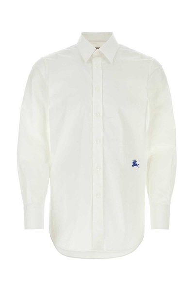 BURBERRY Mens White Cotton Poplin Shirt for FW23