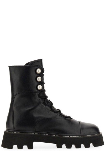 Nicholas Kirkwood Pearlogy Lace-Up Combat Boots